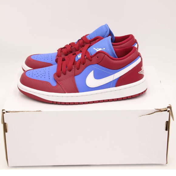 Air Jordan 1 Low Pomegranate Medium Blue Women's Size 5.5 DC0774 604 - Picture 7 of 10